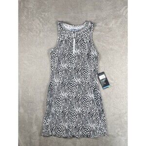 NWT IBKUL ALENA Black & White Sleeveless Mock Golf Tennis Dress Size XSmall
